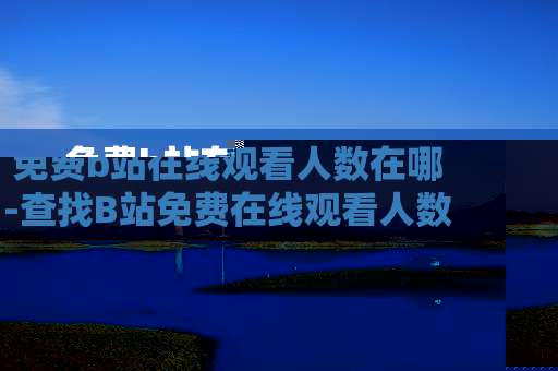免费b站在线观看人数在哪-查找B站免费在线观看人数具体位置