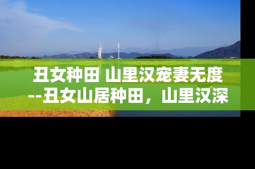 丑女种田 山里汉宠妻无度--丑女山居种田，山里汉深情宠妻