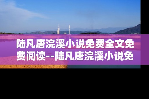 陆凡唐浣溪小说免费全文免费阅读--陆凡唐浣溪小说免费全文畅读攻略