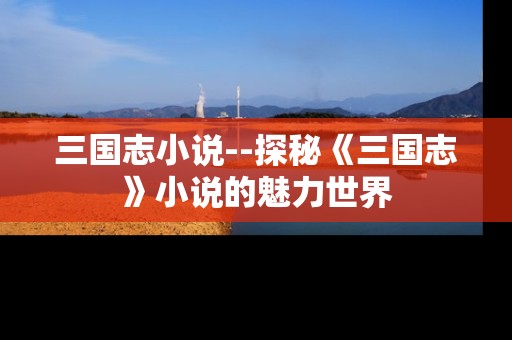三国志小说--探秘《三国志》小说的魅力世界