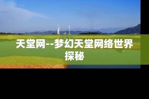 天堂网--梦幻天堂网络世界探秘
