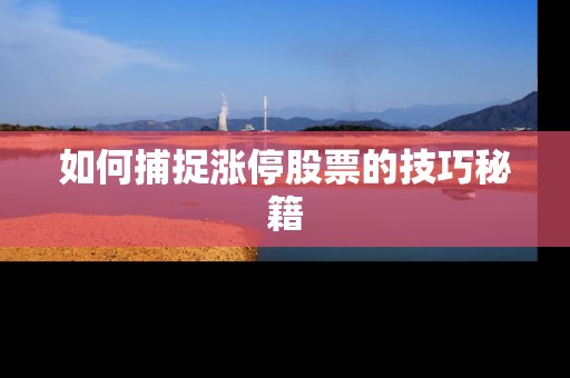 如何捕捉涨停股票的技巧秘籍