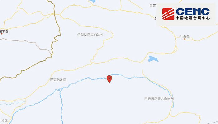 7月3日新疆地震最新消息：巴音郭楞州尉犁县发生3.7级地震