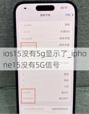 ios15没有5g显示了_iphone15没有5G信号