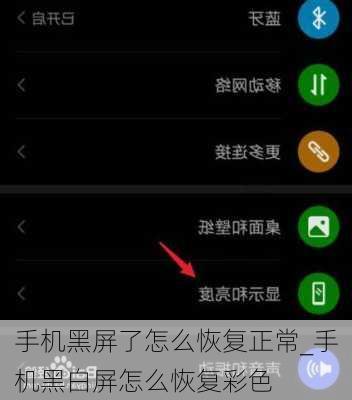 手机黑屏了怎么恢复正常_手机黑白屏怎么恢复彩色