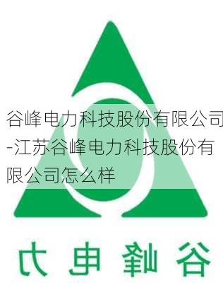 谷峰电力科技股份有限公司-江苏谷峰电力科技股份有限公司怎么样