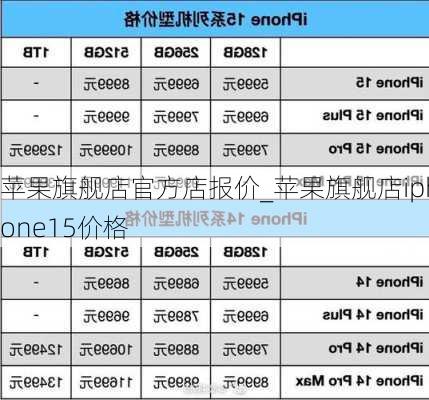 苹果旗舰店官方店报价_苹果旗舰店iphone15价格