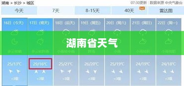 湖南省一周天气概览报告