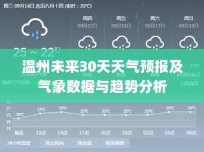 温州未来30天天气预报及气象数据与趋势分析