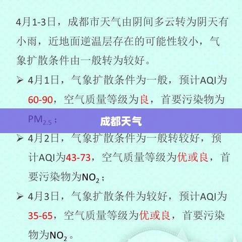 成都未来15天天气预报概述