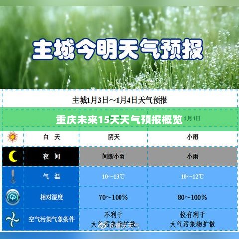 重庆未来15天天气预报概览
