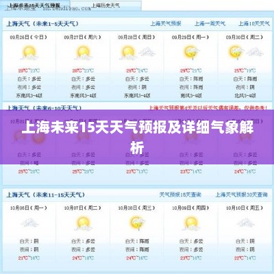 上海未来15天天气预报及详细气象解析