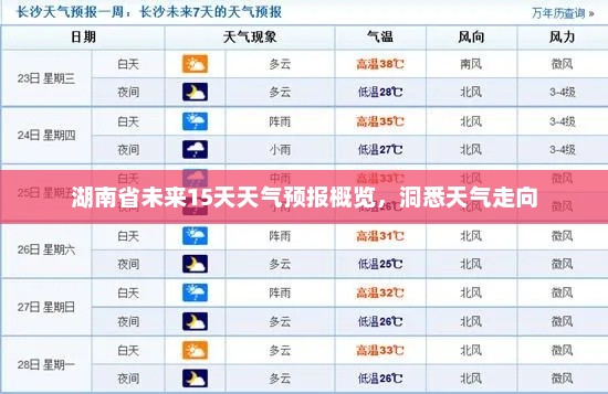 湖南省未来15天天气预报概览，洞悉天气走向