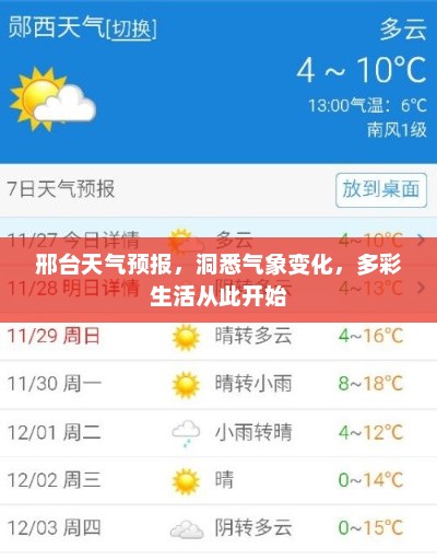 邢台天气预报，洞悉气象变化，多彩生活从此开始