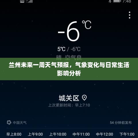 兰州未来一周天气预报，气象变化与日常生活影响分析