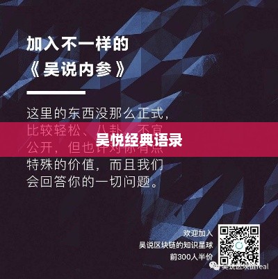 吴悦经典语录集锦