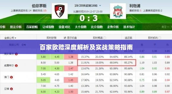 百家欧赔深度解析及实战策略指南