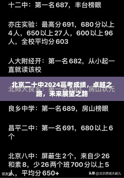 北京二十中2024高考成绩，卓越之路，未来展望之路