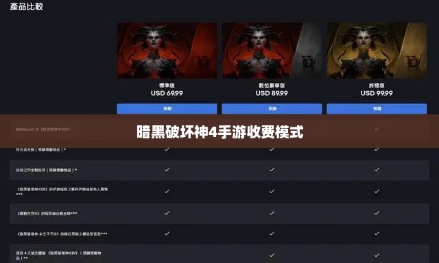深度解析暗黑破坏神4手游收费模式与市场趋势，免费游玩还是付费购买？