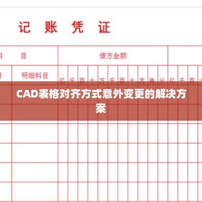 CAD表格对齐方式意外变更的解决方法与调整策略