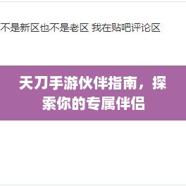天刀手游伙伴系统全面介绍与攻略
