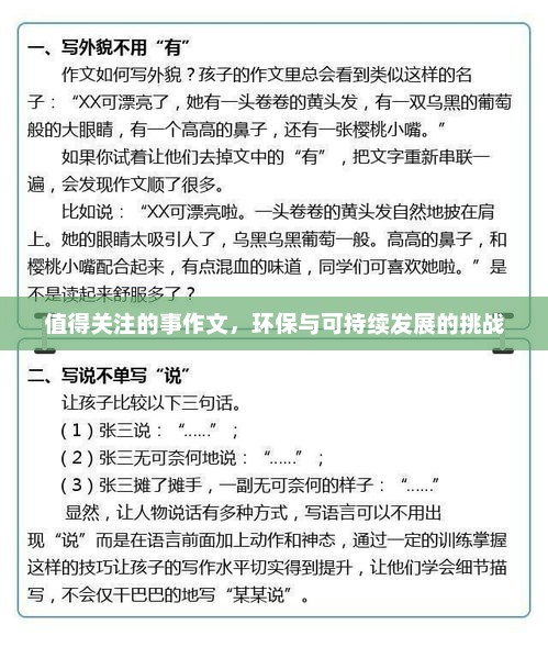 绿色行动，应对环保与可持续发展挑战的思考