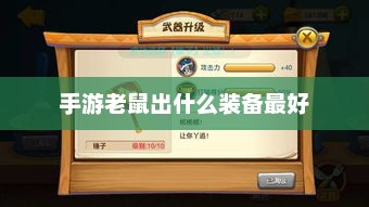 手游老鼠中最佳装备推荐清单