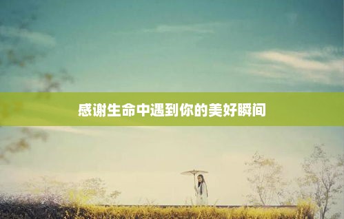 遇见你的美好瞬间，生命中的感恩时刻