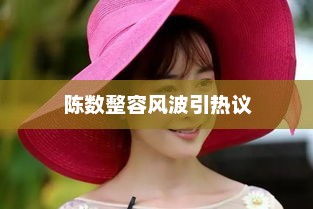 陈数整容风波引热议，陈数整容风波引发关注