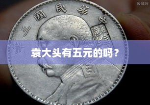 袁大头有五元的吗？袁大头有五元面值的货币产品
