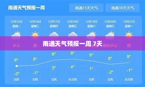 南通未来7天天气预报