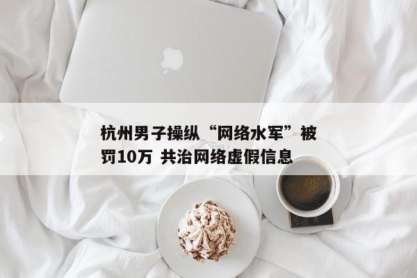 杭州男子操纵“网络水军”被罚10万 共治网络虚假信息