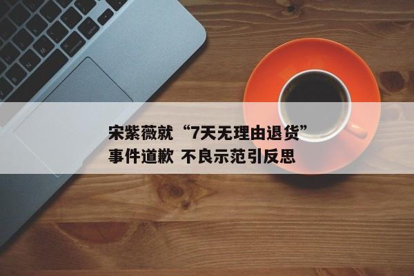 宋紫薇就“7天无理由退货”事件道歉 不良示范引反思