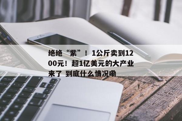 绝绝“紫”！1公斤卖到1200元！超1亿美元的大产业来了 到底什么情况嘞