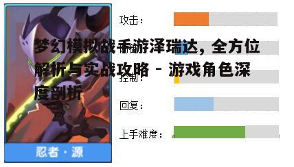 一、泽瑞达角色背景与技能概述