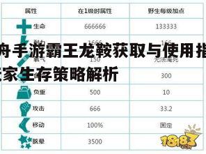 二、霸王龙鞍的属性解析