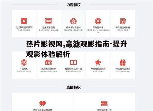 五、热片影视网会员权益