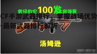 二、当前热门武器介绍