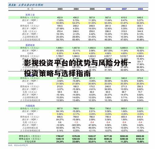 二、影视投资平台的优势