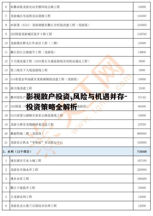 三、选择合适的项目进行投资
