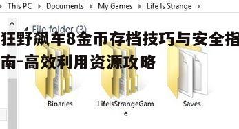 一、了解金币存档的原理