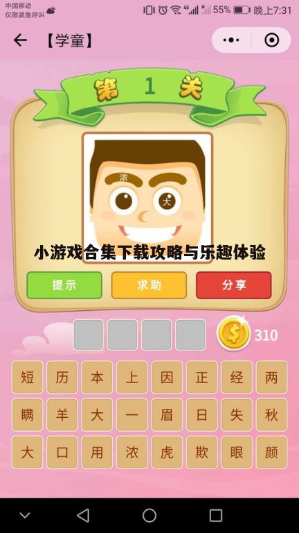 四、小游戏合集的玩法介绍