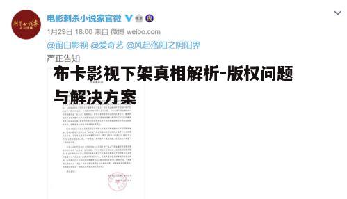 一、布卡影视下架的原因
