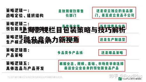 五、影视栏目包装的市场定位与策略