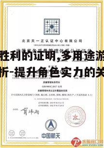 一、胜利的证明是什么
